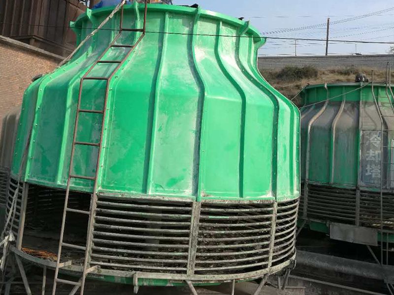 山西运城绛县铁合金有限公司的200吨逆流式冷却塔安装